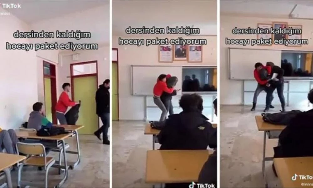 Τουρκικό χουνέρι! Μαθητής σκεπάζει με σακούλα το κεφάλι καθηγητή